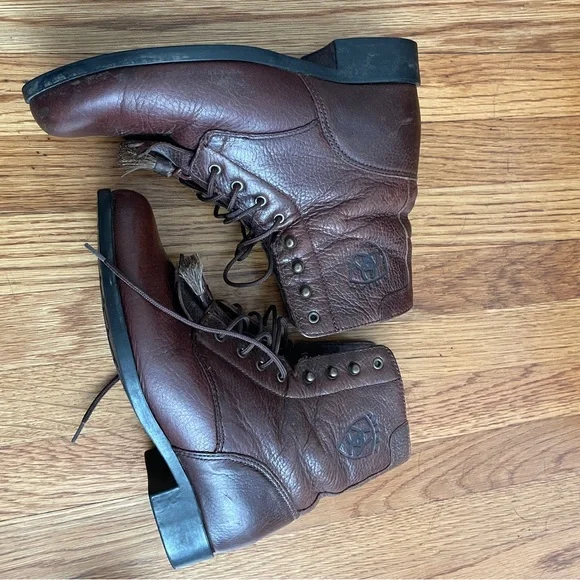 Ariat Roper laced up boots horse hair tassel 7 - Picture 8 of 10